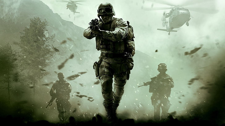 fondo de pantalla del juego de soldado, Call of Duty 4: Modern Warfare, Call of Duty 4: Modern Warfare Remastered, Call of Duty, Fondo de pantalla HD