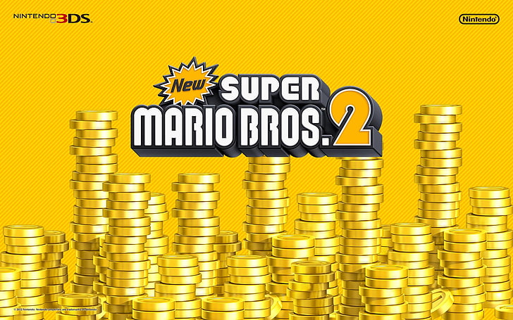 New Super Mario Bros. 2, Nintendo, Goldmünzen (Super Mario), Super Mario, Videospiele, HD-Hintergrundbild