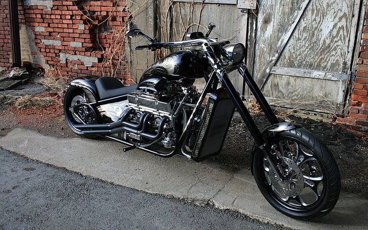 black cruiser motorcycle, motorcycle, bike, Chopper, Bikes, Motocycle, C-Series, Wallpaper HD