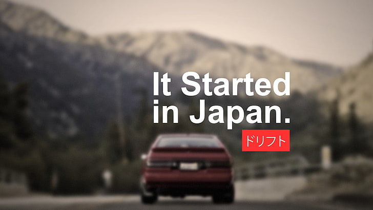 red car, car, Japan, drift, racing, vehicle, Japanese cars, import, tuning, modified, Toyota, AE86, Toyota AE86, Initial D, Subaru, It Started in Japan, JDM, Tuner Car, HD wallpaper