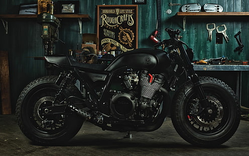 Garage, Motorrad, Sport, Yamaha, Fahrrad, HD-Hintergrundbild HD wallpaper