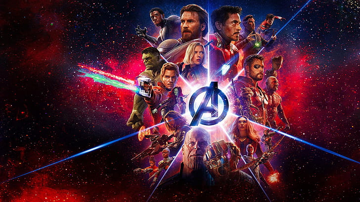 Avengers Infinity War, Infinity War, Hulk, Thor, Wanda Maximoff, Winter Solider, visión, halcón, máquina de guerra, Spiderman, Iron Man, Capitán América, doctor extraño, viuda negra, pantera negra, películas de 2018, Vengadores, películas, hd,póster, Fondo de pantalla HD