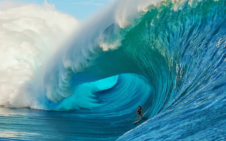 Mavericks Surf-Sports HD Wallpapers, barrel wave, HD wallpaper