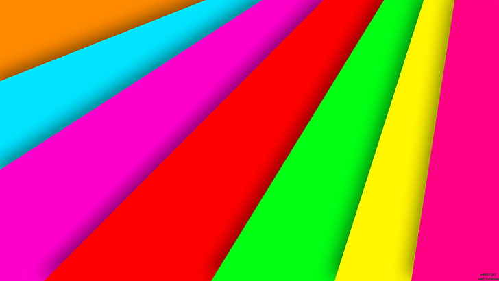 Papel pintado a rayas multicolores, estilo material, abstracto, Fondo de pantalla HD