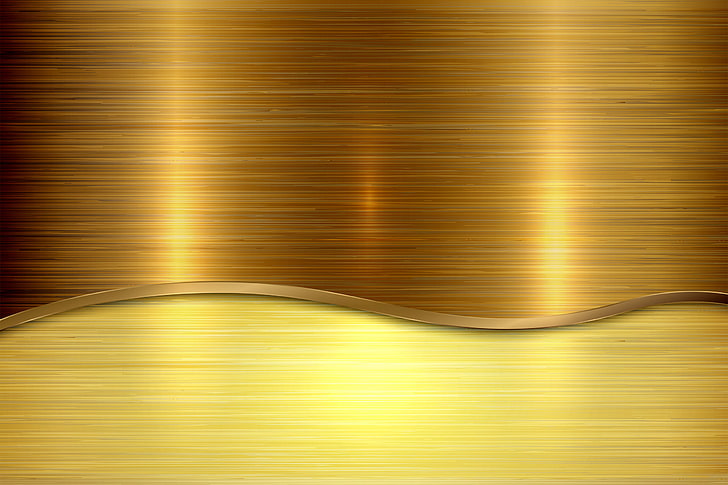 gold graphic wallpaper, metal, gold, plate, HD wallpaper
