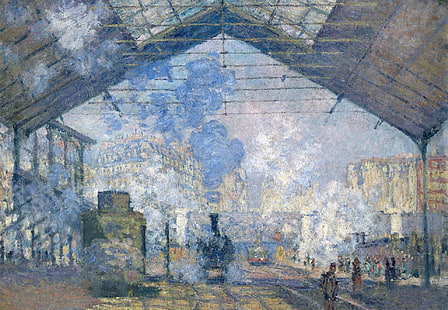 gambar, Claude Monet, genre, The Station Saint-Lazare.Penampilan, Wallpaper HD HD wallpaper