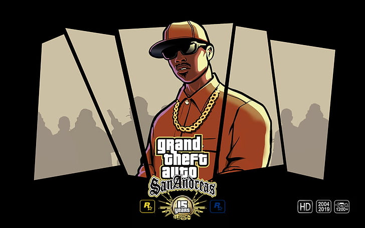 Grand Theft Auto, GTA San Andreas, плакати с игри, годишнина на GTA, HD тапет