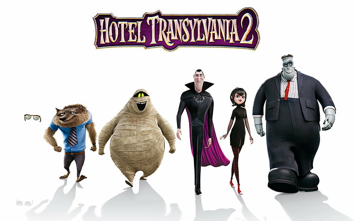 Movie, Hotel Transylvania 2, Dracula (Hotel Transylvania), Frankenstein (Hotel Transylvania), Griffin (Hotel Transylvania), Mavis (Hotel Transylvania), Murray (Hotel Transylvania), Wayne (Hotel Transylvania), HD wallpaper