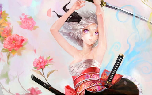 аниме девушки, Touhou, Konpaku Youmu, HD обои HD wallpaper