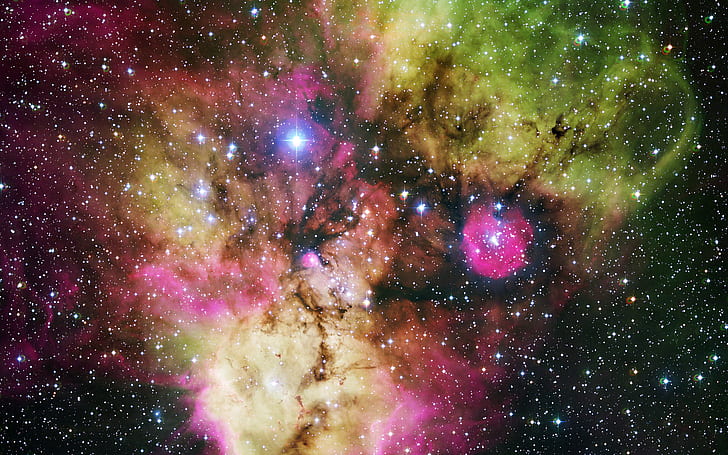 mgławica, Hubble, piękna, kolorowa, Tapety HD