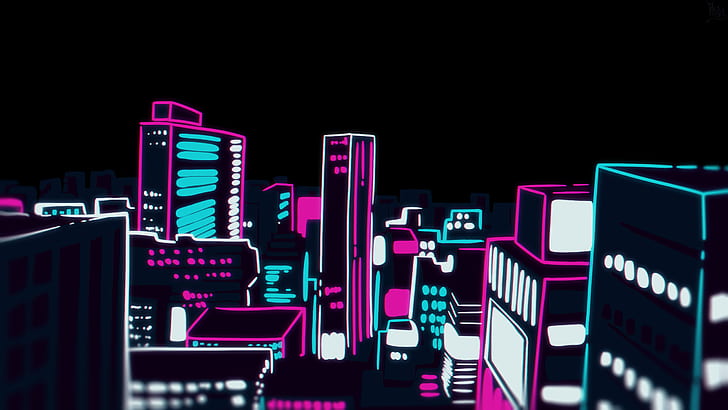 마피아 사이코 100, 도시, 애니메이션, HD 배경 화면
