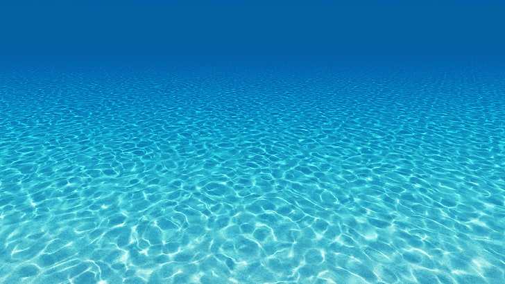 blue, water, aqua, turquoise, underwater, sea, ocean, azure, sky, marine, wave, HD wallpaper