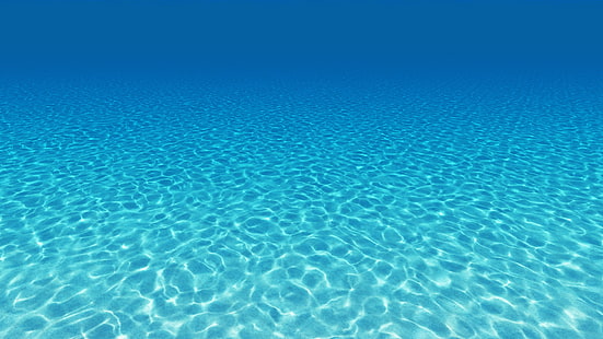 สีฟ้าน้ำน้ำสีเทอร์ควอยซ์ใต้น้ำทะเลมหาสมุทรสีฟ้าท้องฟ้าทะเลคลื่น, วอลล์เปเปอร์ HD HD wallpaper