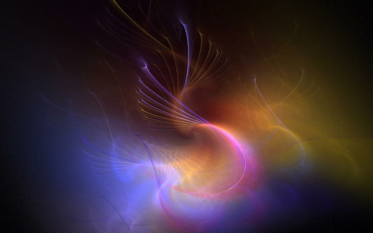 Colorful Swirls, colorful, swirls, 3d and abstract, HD wallpaper
