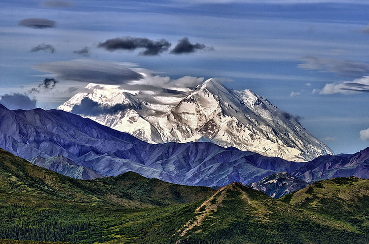 Pegunungan, Denali, Alaska, Taman Nasional Denali, Gunung McKinley, Wallpaper HD