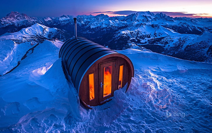 Italy Dolomites Lagazuoi Sauna Bing 2018, HD wallpaper