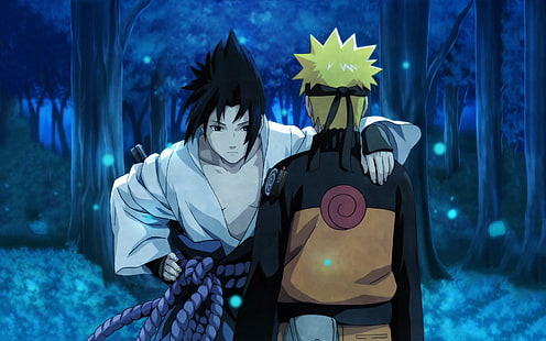 Uchiha Sasuke und Uzumaki Naruto, Anime, Japanische Kunst, Uzumaki Naruto, Naruto Shippuuden, HD-Hintergrundbild HD wallpaper