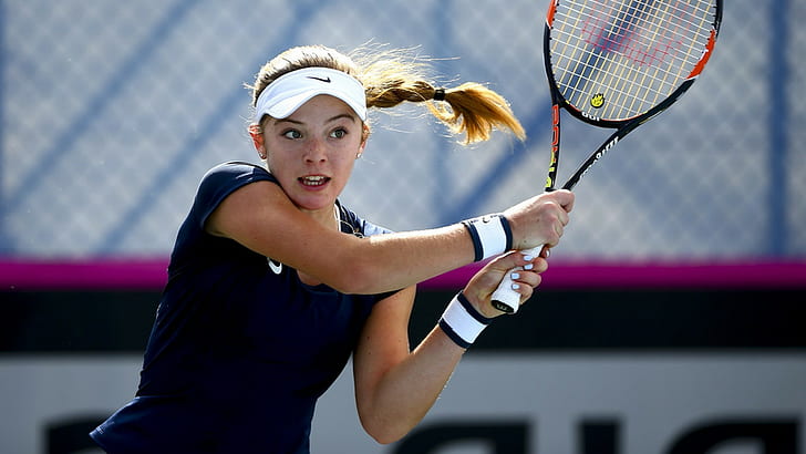 Katie Swan, tênis, raquetes de tênis, HD papel de parede