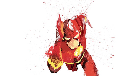 L'illustration Flash, The Flash, DC Comics, super-héros, Fond d'écran HD HD wallpaper