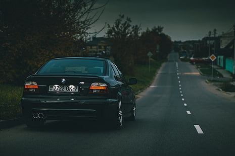 schwarz BMW Limousine, BMW, Limousine, Schwarz, E39, HD-Hintergrundbild HD wallpaper