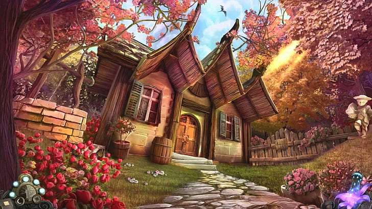 Rite of Passage - Child of the Forest, brown wooden house illustration, games, 1920x1080, rite of passage, child of the forest, HD wallpaper