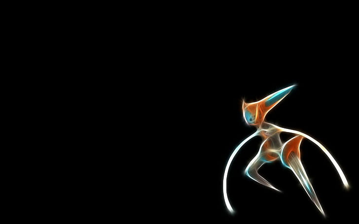 Deoxys, Abstract, Black Background, deoxys picture, deoxys, abstract, black background, HD wallpaper