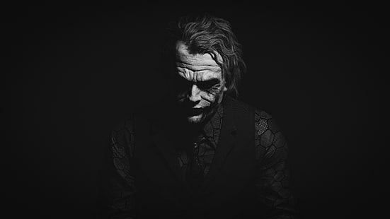  2008, Joker, The Dark Knight, Heath Ledger, Heath Andrew Ledger, HD wallpaper HD wallpaper