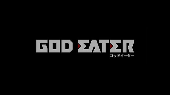 God Eater, anime, tipografía, fondo negro, Fondo de pantalla HD HD wallpaper