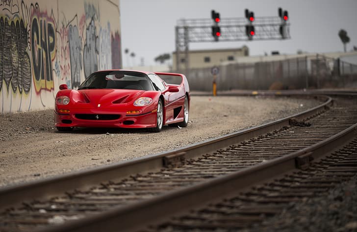 Ferrari, Railway, F50, HD тапет