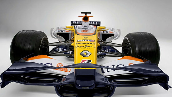 Fernando Alonso, Renault F1 Team, voiture, Fond d'écran HD HD wallpaper