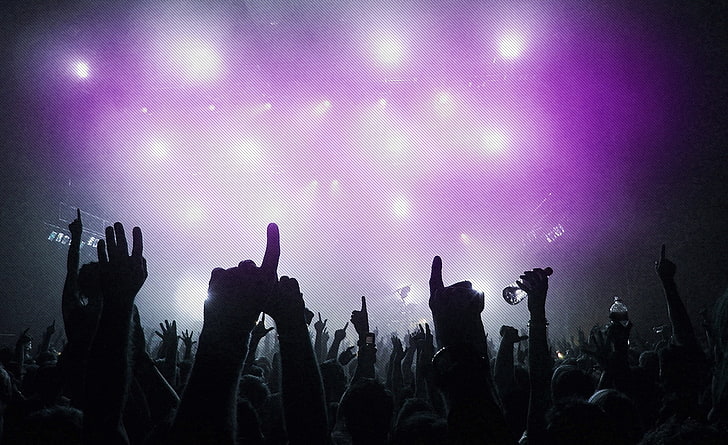 Concert, multicolored stage light, Music, Purple, Concert, stage lights, HD wallpaper