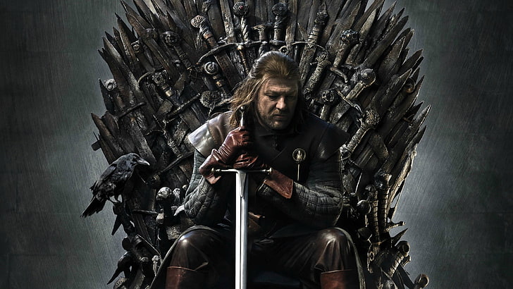 Game of Thrones Ned Stark, Game of Thrones, Ned Stark, Iron Throne, Sean Bean, Wallpaper HD