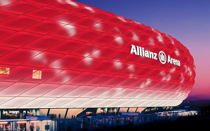 Allianz Arena, Бавария Мюнхен, ФК Бавария, Стадион, HD обои