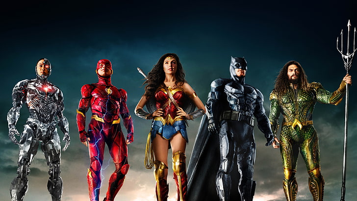 Flash, Wonder Woman, Aquaman, Batman, DC Comics, HD обои