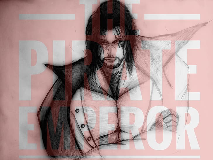 anime, One Piece, One Piece (Cap 921), Shanks, art installation, drawer, drawing, HD wallpaper