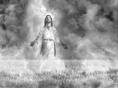 Religiöse Kunst, Jesus Christus Tapete, religiös, weiß, Gott, Kunst, dunkel, HD-Hintergrundbild HD wallpaper