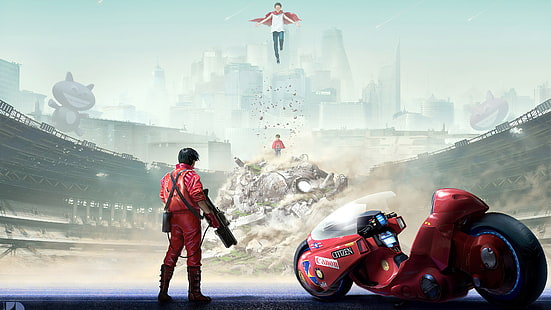  Anime, Akira, Motorcycle, Sci Fi, HD wallpaper HD wallpaper