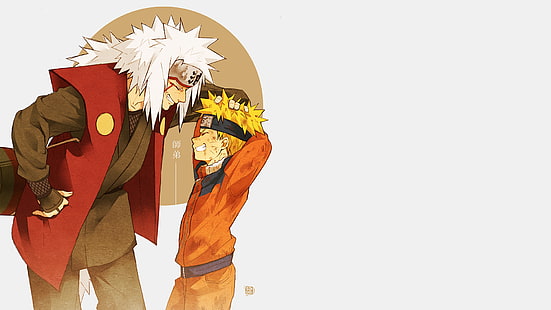Anime, Naruto, Jiraiya (Naruto), Naruto Uzumaki, HD wallpaper HD wallpaper