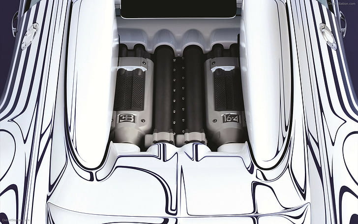 Bugatti Veyron Engine Chrome HD, mobil, mesin, bugatti, veyron, chrome, Wallpaper HD