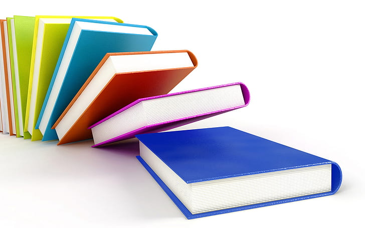 3D colorful cover of the books, 3D, Colorful, Book, HD wallpaper