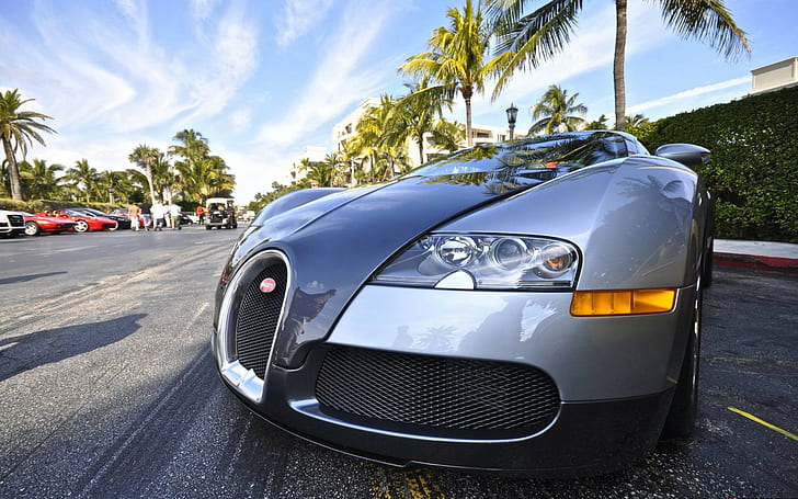 Bugatti Veyron Fisheye HD, автомобили, бугатти, рыбий глаз, вейрон, HD обои