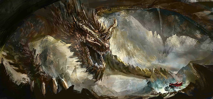 Fantasy Art, Dragon, Artwork, fantasy art, dragon, artwork, HD wallpaper