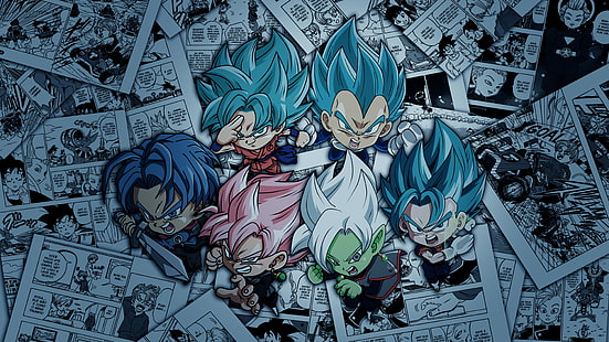 batang, Son Goku, Dragon Ball, Black Goku, mawar super sayan, Super Saiyan Blue, Vegeta, Zamasu, Vegito, Dragon Ball Super, Vegito Blue, Wallpaper HD HD wallpaper