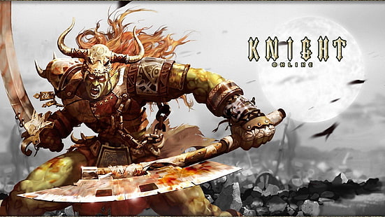knight, Knight Online, Orcs, warrior, HD wallpaper HD wallpaper