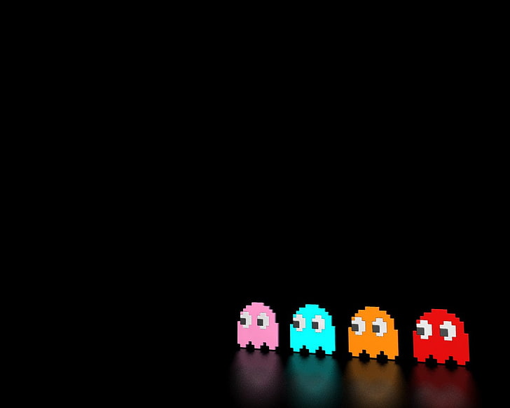 Pacman ghosts illustration, Pac-Man, HD wallpaper