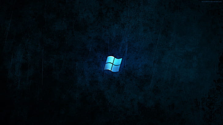 grunge ، Windows 10 ، Microsoft Windows ، فن رقمي ، أزرق ، Windows 7 ، شعار ، غامق، خلفية HD
