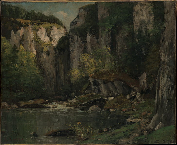 Gustave Courbet, arte clásico, pintura al óleo, Fondo de pantalla HD