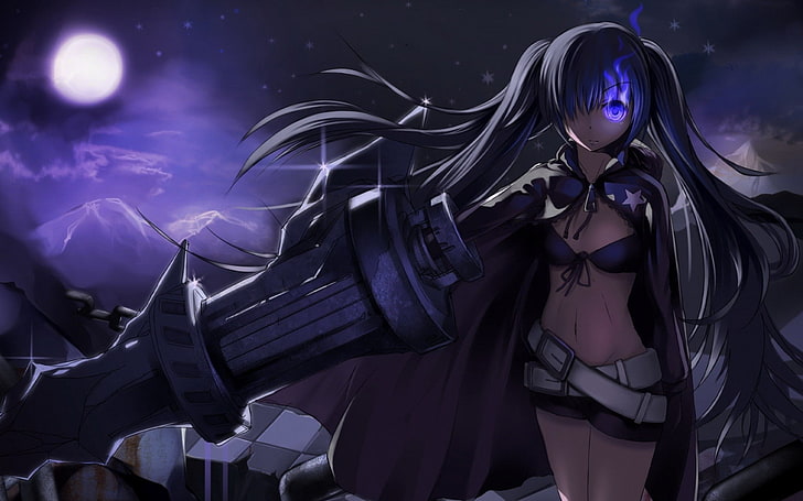 Black Rock Shooter, Anime Girls, Anime, Waffe, Stärke (Black Rock Shooter), HD-Hintergrundbild