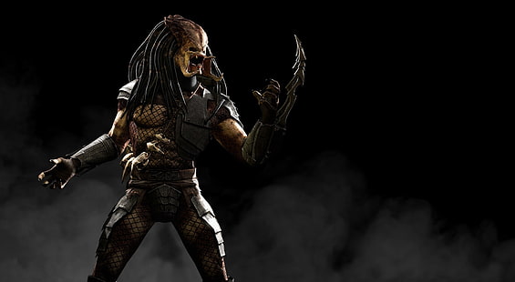 Mortal Kombat X Predator, Predator цифровые обои, Игры, Mortal Kombat, Игры, Персонажи, Бой, Хищник, Смертельный, Kombat, видеоигры, mortalkombat, HD обои HD wallpaper