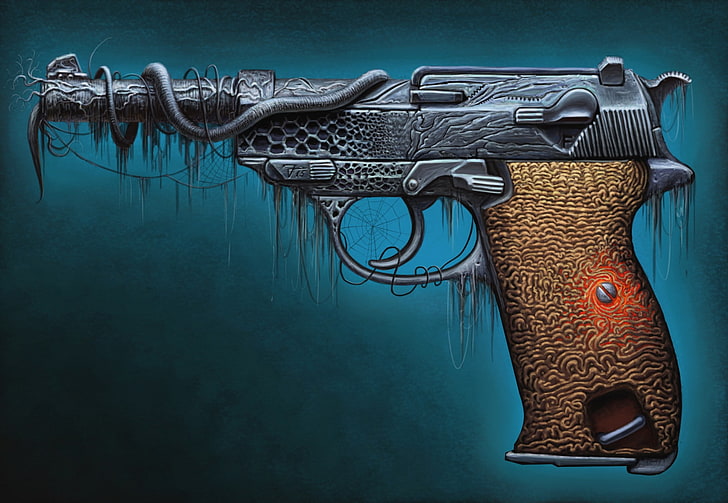 пистолет, произведение искусства, Walther P38, HD обои